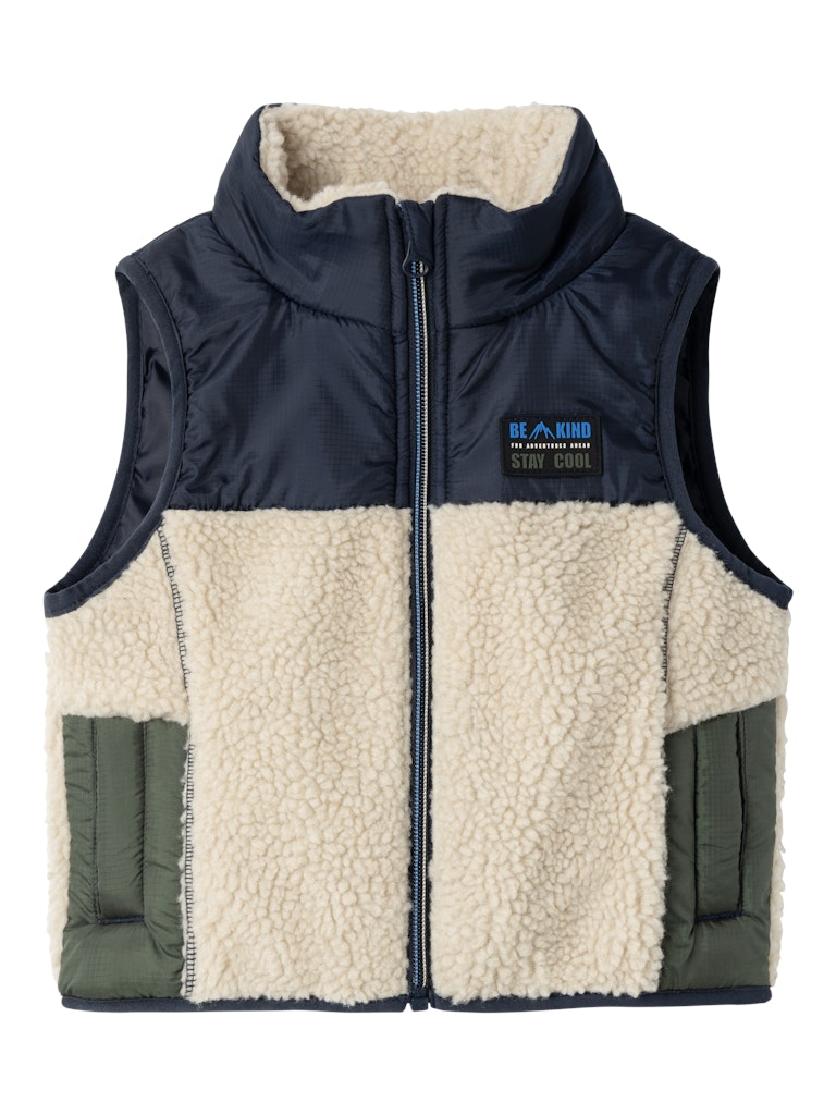 NAME IT MINI - NMM MALL TEDDY VEST1 - Dark Sapphire