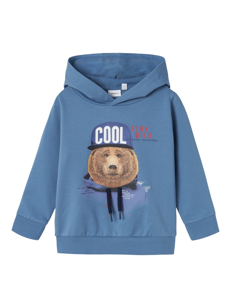 NAME IT MINI - NMM LABEAR SWEAT WH UNB - Coronet Blue