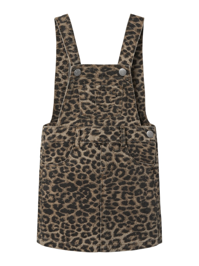 NAME IT MINI - NMF OPHELIA TWI SPENCER DRESS 4444-TD O - Silver Mink LEOPARD