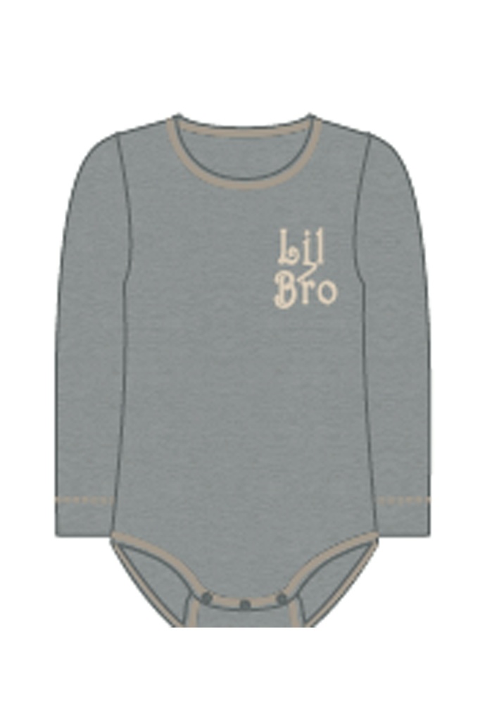NAME IT BABY - NBM LABY LS BODY - Grey Melange