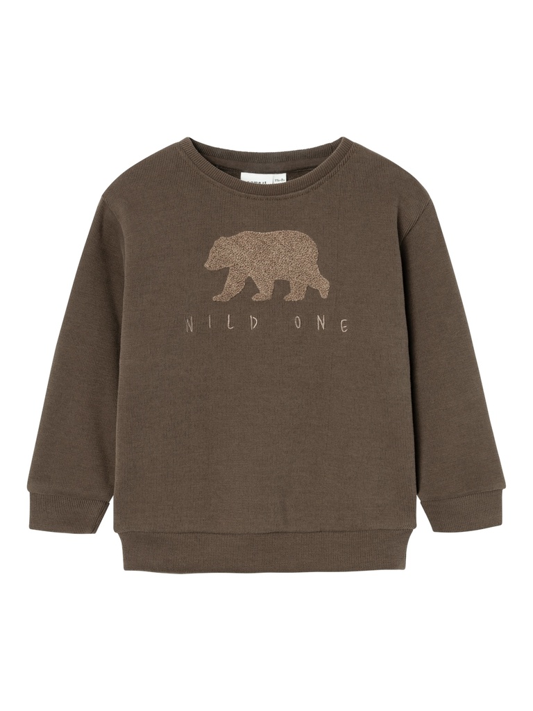 NAME IT MINI - NMM OBEAR NREG SWEAT UNB - Bracken