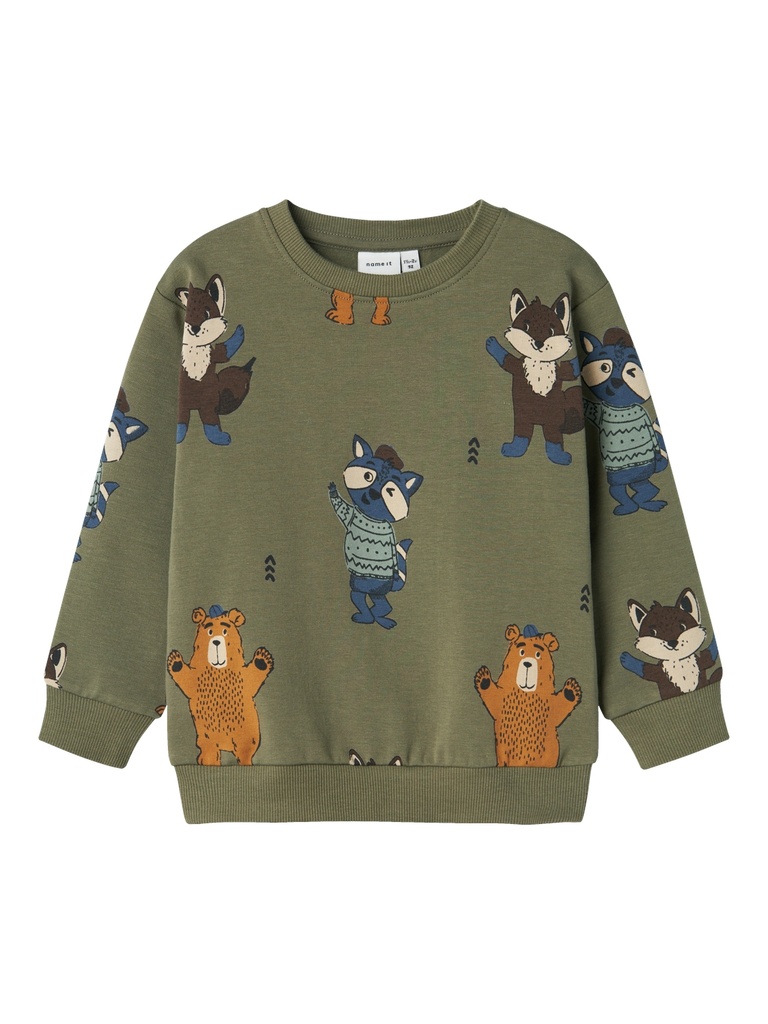 NAME IT MINI - NMM OLANDER NREG LIGHT SWEAT BRU - Tea Leaf