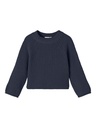 NAME IT MINI - NMF VENJA LS LOOSE SHORT KNIT - Dark Sapphire