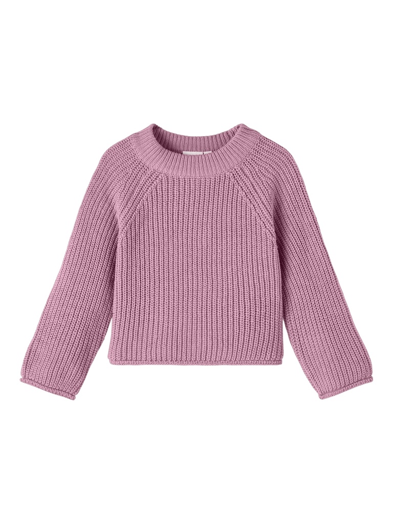 NAME IT MINI - NMF VENJA LS LOOSE SHORT KNIT - Mauve Orchid