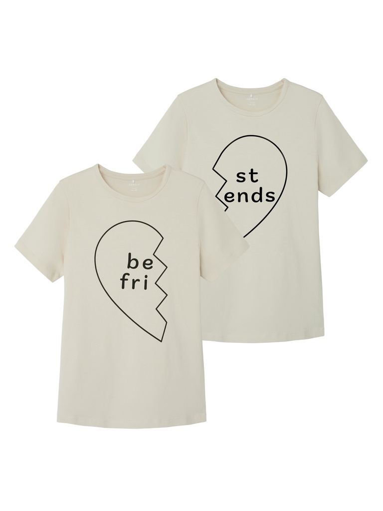 NAME IT KIDS - NKF OFRIEND SS NREG TOP 2 PACK BF - Birch