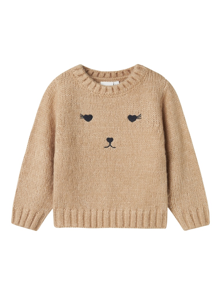 NAME IT MINI - NMF OBIBI LS KNIT - Oxford Tan