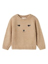 NAME IT MINI - NMF OBIBI LS KNIT - Oxford Tan