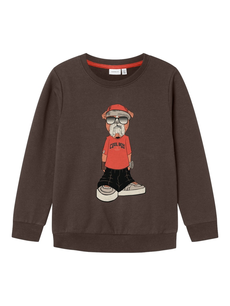 NAME IT KIDS - NKM OKLOKKEN LS SWEAT BRU BOX - Bracken