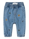 NAME IT BABY - NBM BEN U-SHAPE R EMB JEANS 6621-BY O - Medium Blue Denim