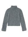 LMTD - NLF NULO LS SHORT TURTLENECK KNIT - Dark Grey Melange