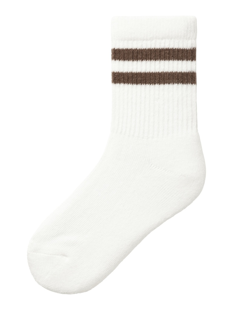 NAME IT KIDS - NKM NAN SOCK - Bright White Pecan Pie