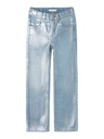 NAME IT KIDS - NKF ROSE STRAIGHT JEANS 6443-BS O - Light Blue Denim SILVER FOIL