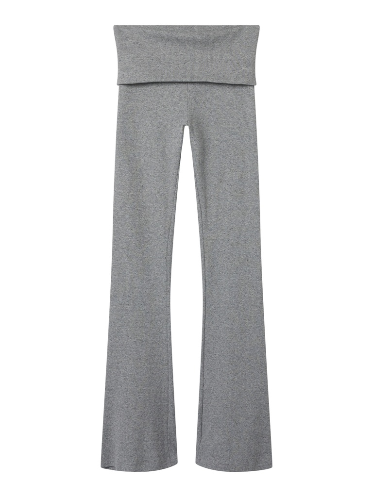 LMTD - NLF KULA BOOTCUT RIB PANT - Grey Melange