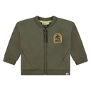 Babyface - boys sweat cardigan - dark forrest - BBE24527429