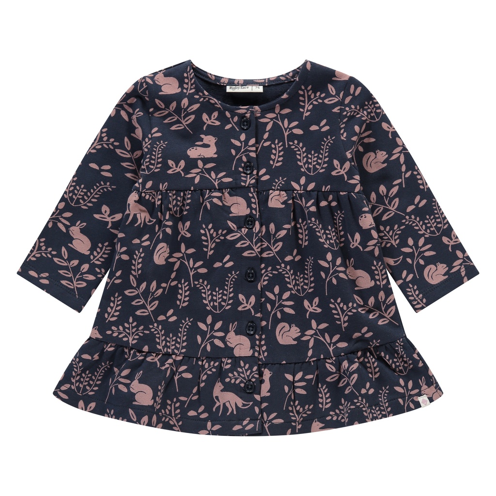 Babyface - baby girls sweatdress longsleeve - indigo - BBE24628742