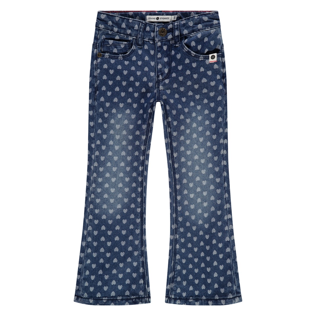Stains & Stories - girls flared denim - denim blue - SSA24408252