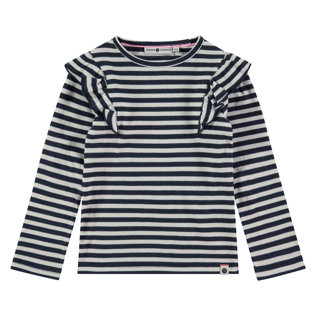 Stains & Stories - girls t-shirt longsleeve - indigo - SSA24408656