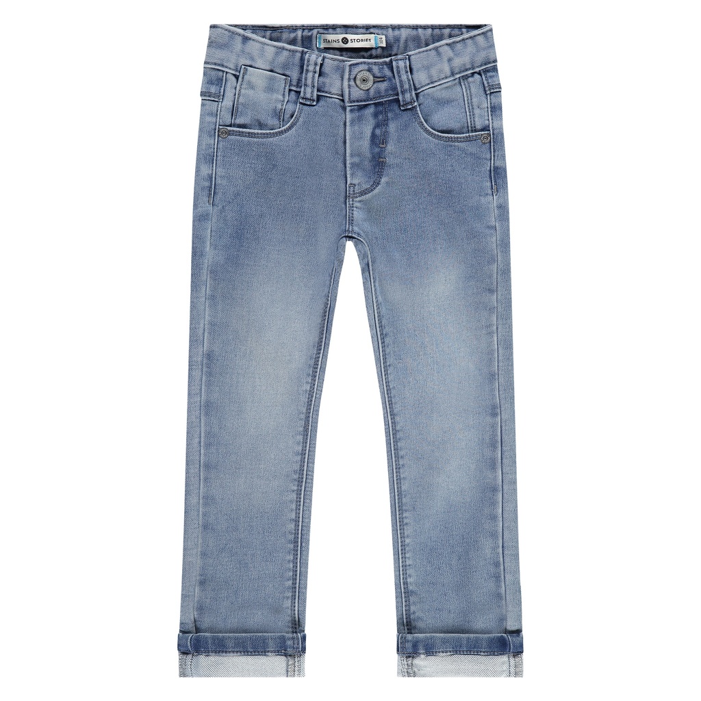 Stains & Stories - boys jogg denim - faded blue denim - SSA24507273