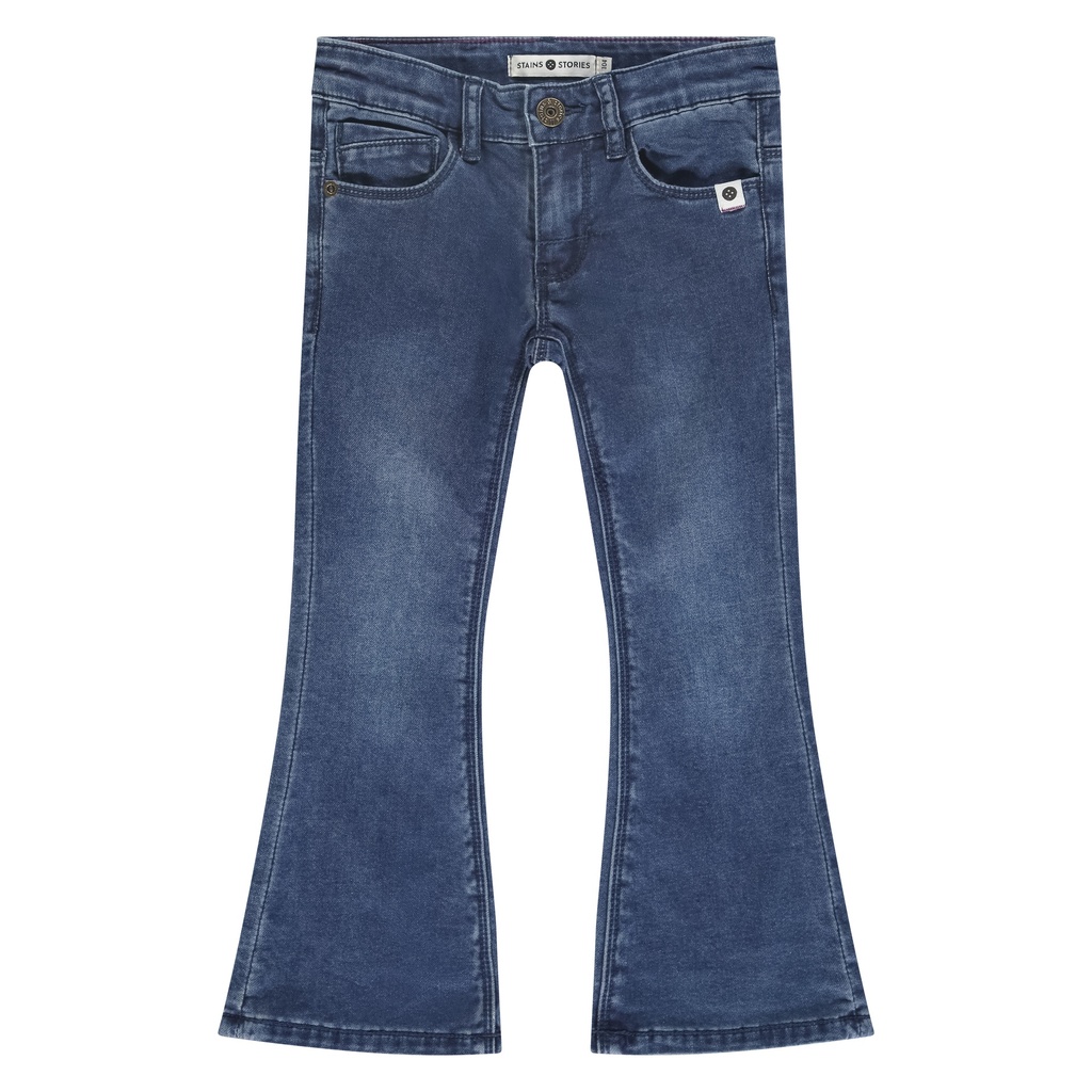 Stains & Stories - girls flared denim - denim blue - SSA24608292
