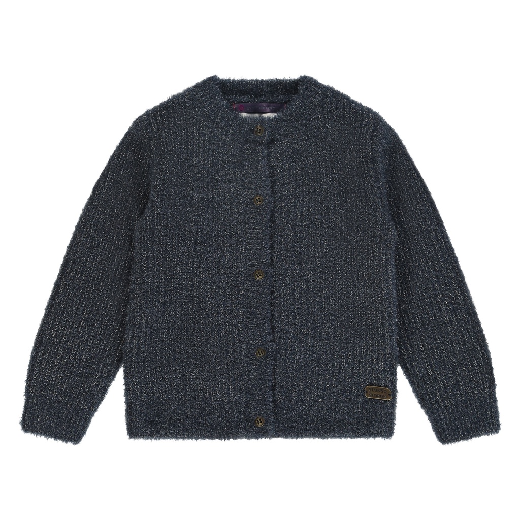 Stains & Stories - girls lurex cardigan - dark blue - SSA24608394