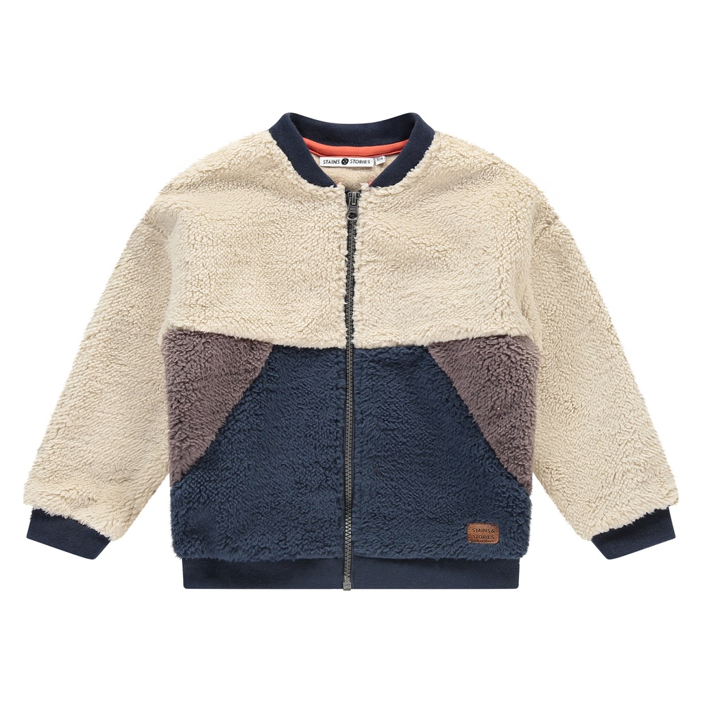 Stains & Stories - boys teddy cardigan - shell - SSA24607497