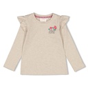 Jubel - Longsleeve ruches - Girls Club - Bruin melange - 91600400