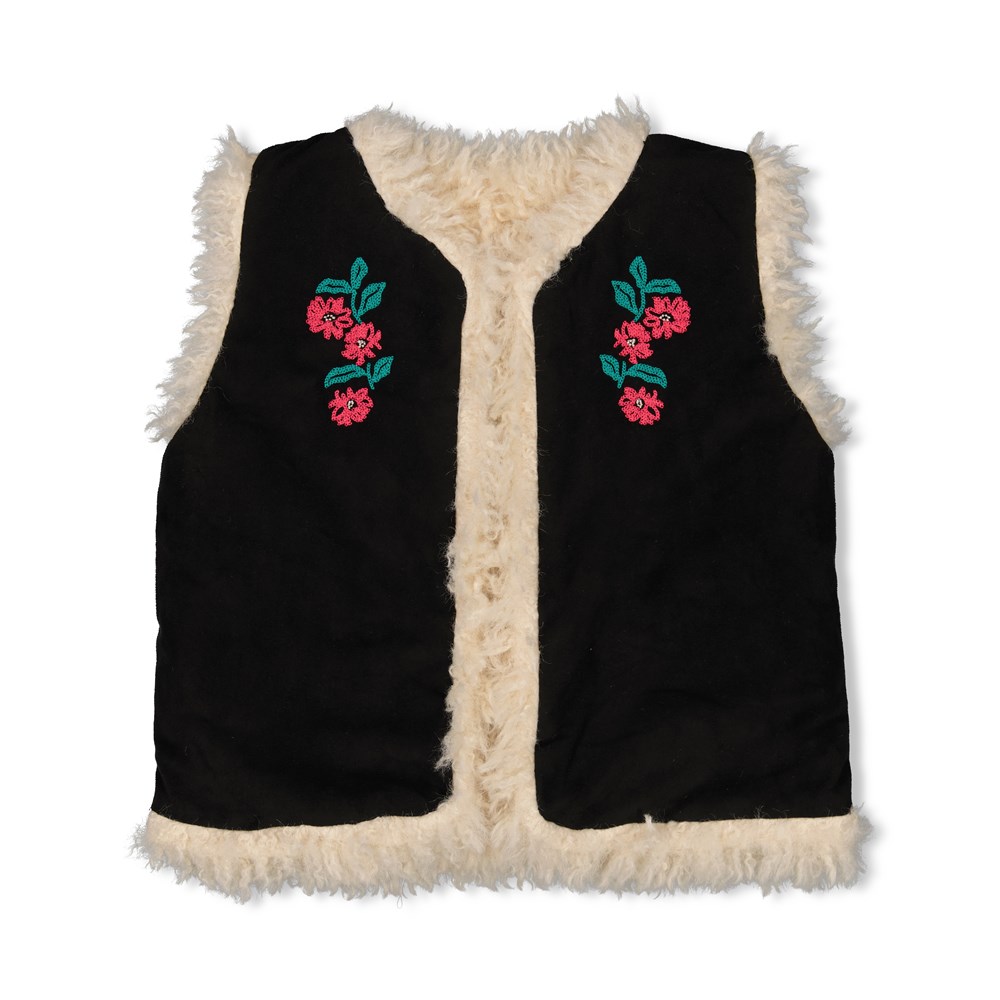 Jubel - Omkeerbaar gilet suède look teddy - Girls Club - Antraciet - 91200015