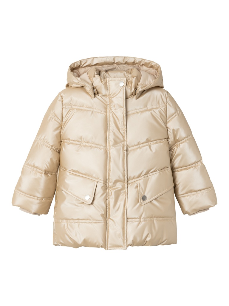 NAME IT MINI - NMF MAGGY PUFFER JACKET SHINY - Frosted Almond