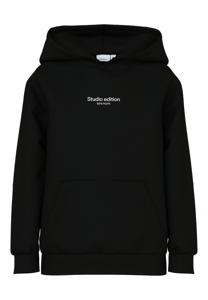 NAME IT KIDS - NKM BRODY LS NREG SWEAT WH BRU NOOS - Black