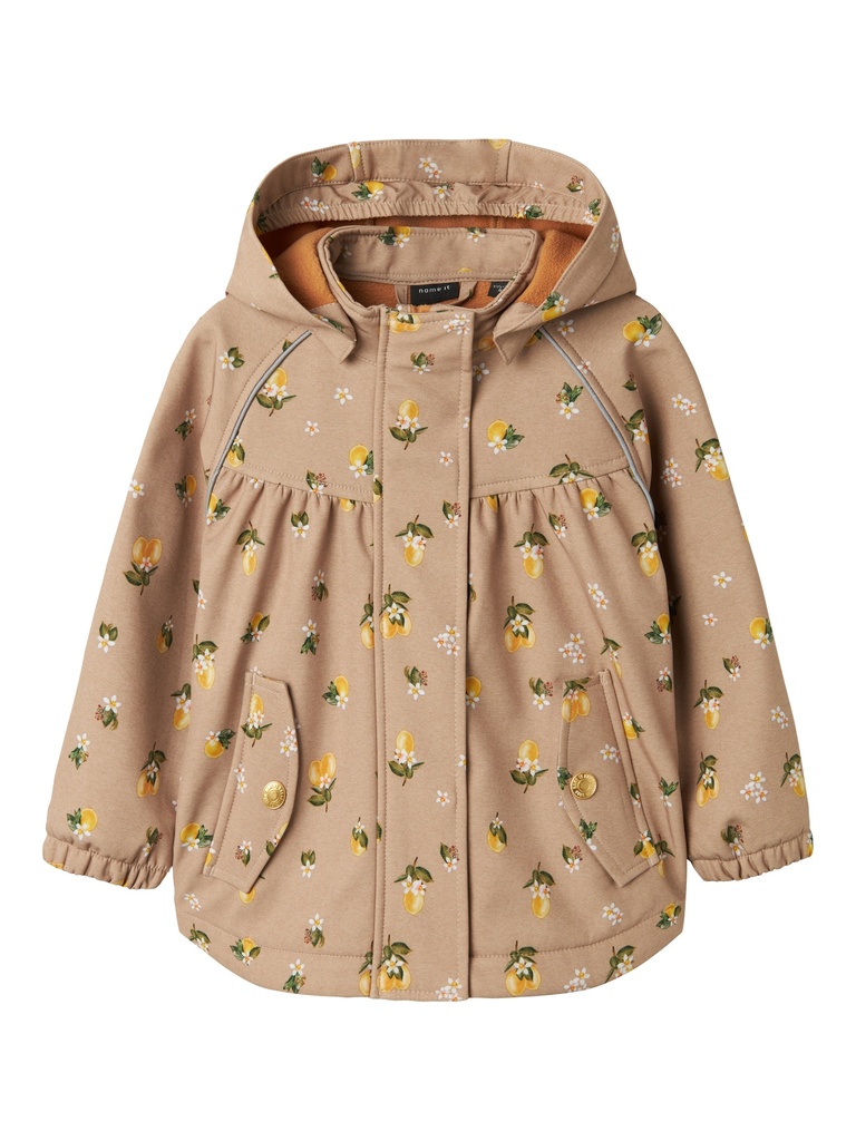 NAME IT MINI - NMF ALFA08 SOFTSHELL ASHAPE JACKET FO - Light Taupe LEMONS