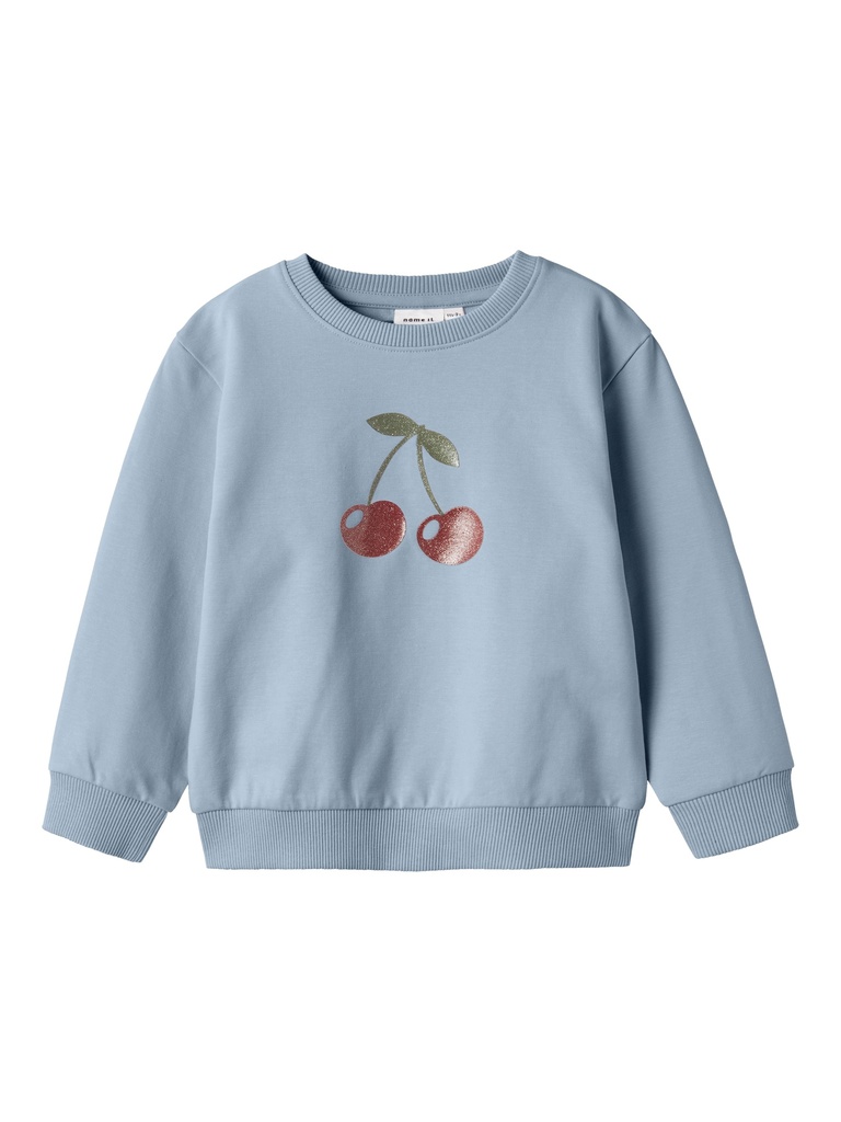 NAME IT MINI - NMF BELLOS NREG LS SWEAT UNB - Subdued Blue