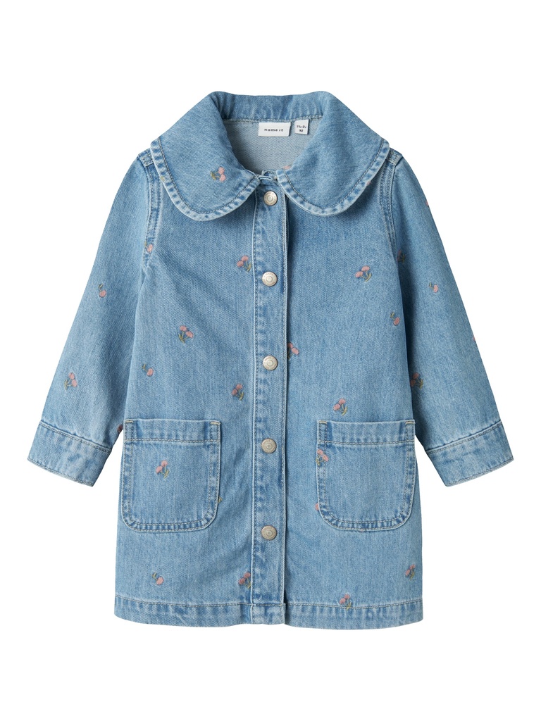 NAME IT MINI - NMF PIPER LS DNM DRESS 3614-ZA B - Light Blue Denim