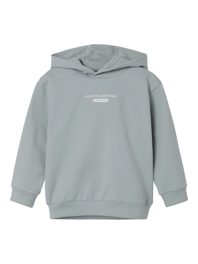 NAME IT MINI - NMM BASOM NREG LS SWEAT WH UNB - Quarry