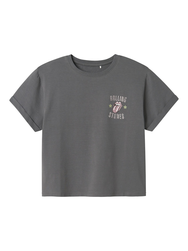 NAME IT KIDS - NKF JILL ROLLINGS SS NREG TOP BOX UNV - Lava Smoke