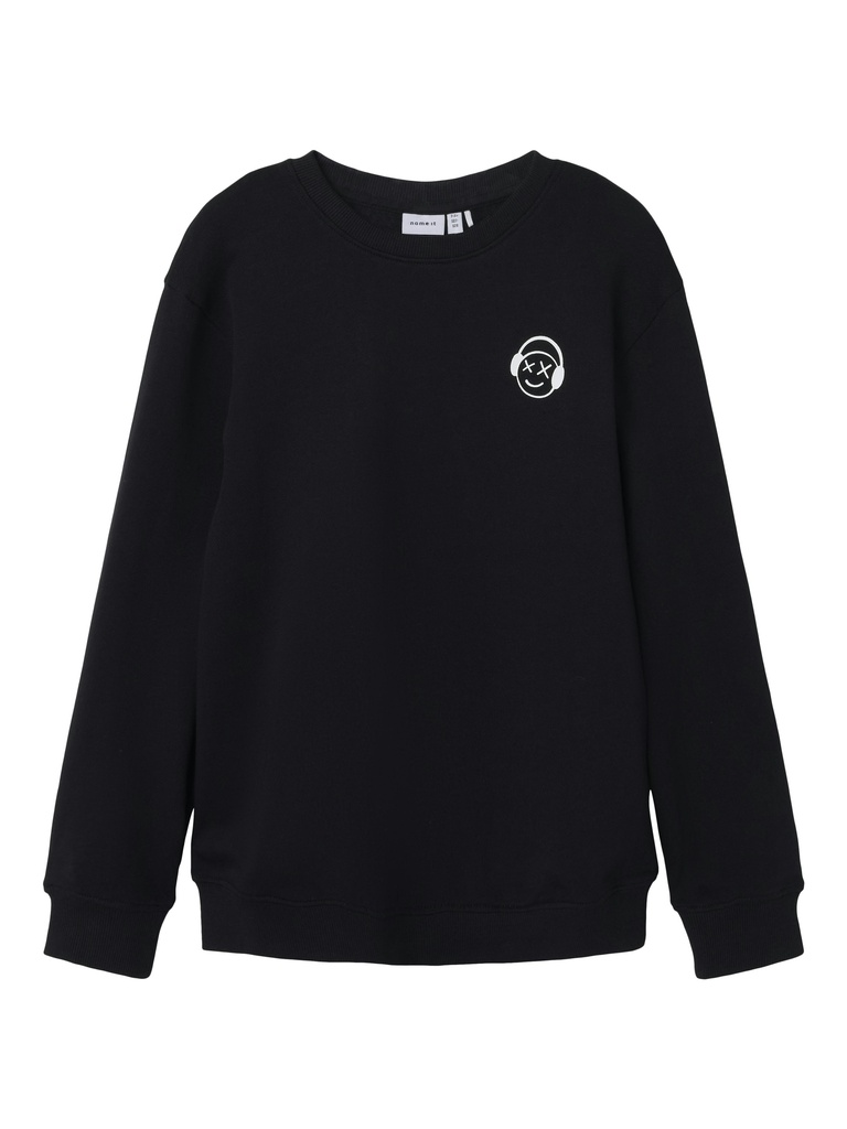 NAME IT KIDS - NKM BEARNE LS NREG SWEAT UNB - Black CLOUD DANCER