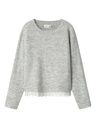 NAME IT KIDS - NKF TALACE LS LOOSE KNIT - Light Grey Melange