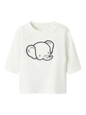 NAME IT BABY - NBM BROR LS TOP - Cloud Dancer