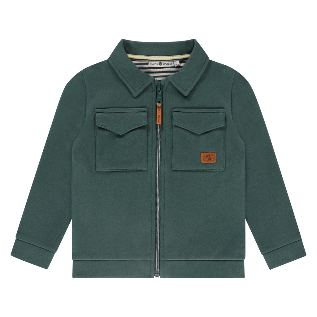 Stains & Stories - boys sweat cardigan - bottle - SSA25207429-SSA-00064