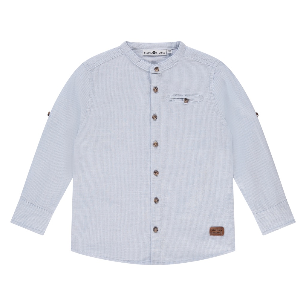 Stains & Stories - boys shirt long sleeve - light blue - SSA25207521-SSA-00038