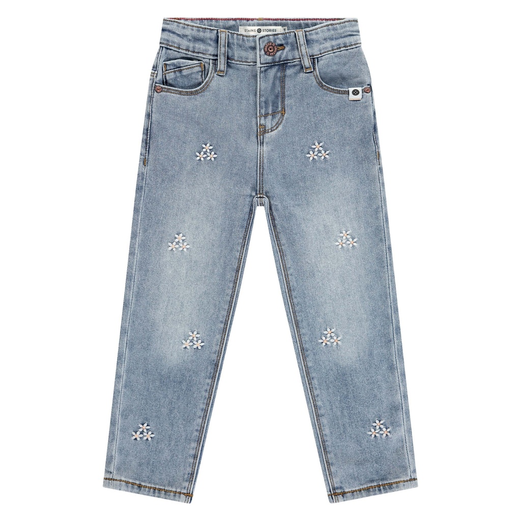 Stains & Stories - girls denim 5-pocket - light blue denim - SSA25208220-SSA-00065