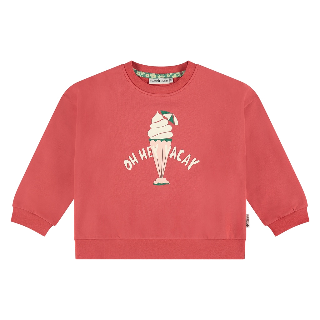 Stains & Stories - girls sweatshirt - scarlet - SSA25208424-SSA-00061