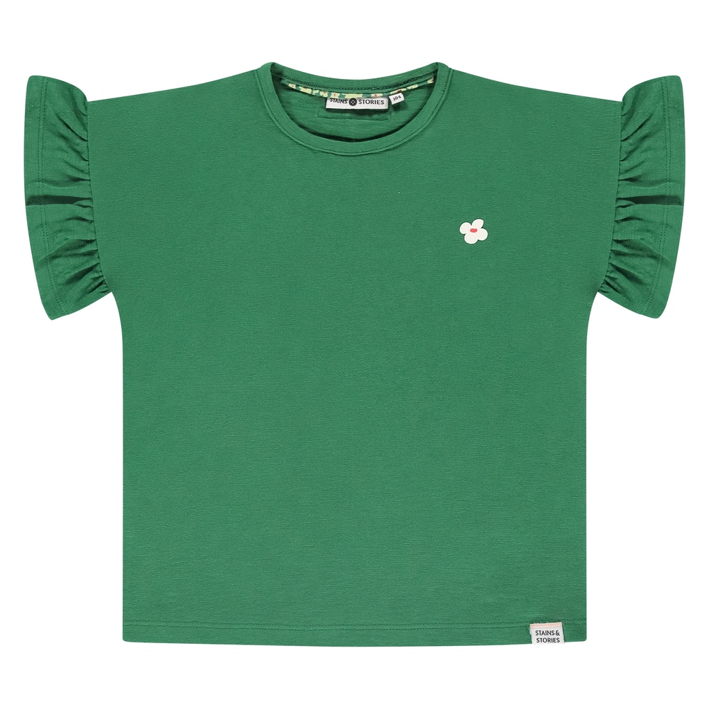 Stains & Stories - girls t-shirt short sleeve - grass - SSA25208624-SSA-00034