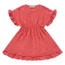 Stains & Stories - girls dress short sleeve - scarlet - SSA25208724-SSA-00061