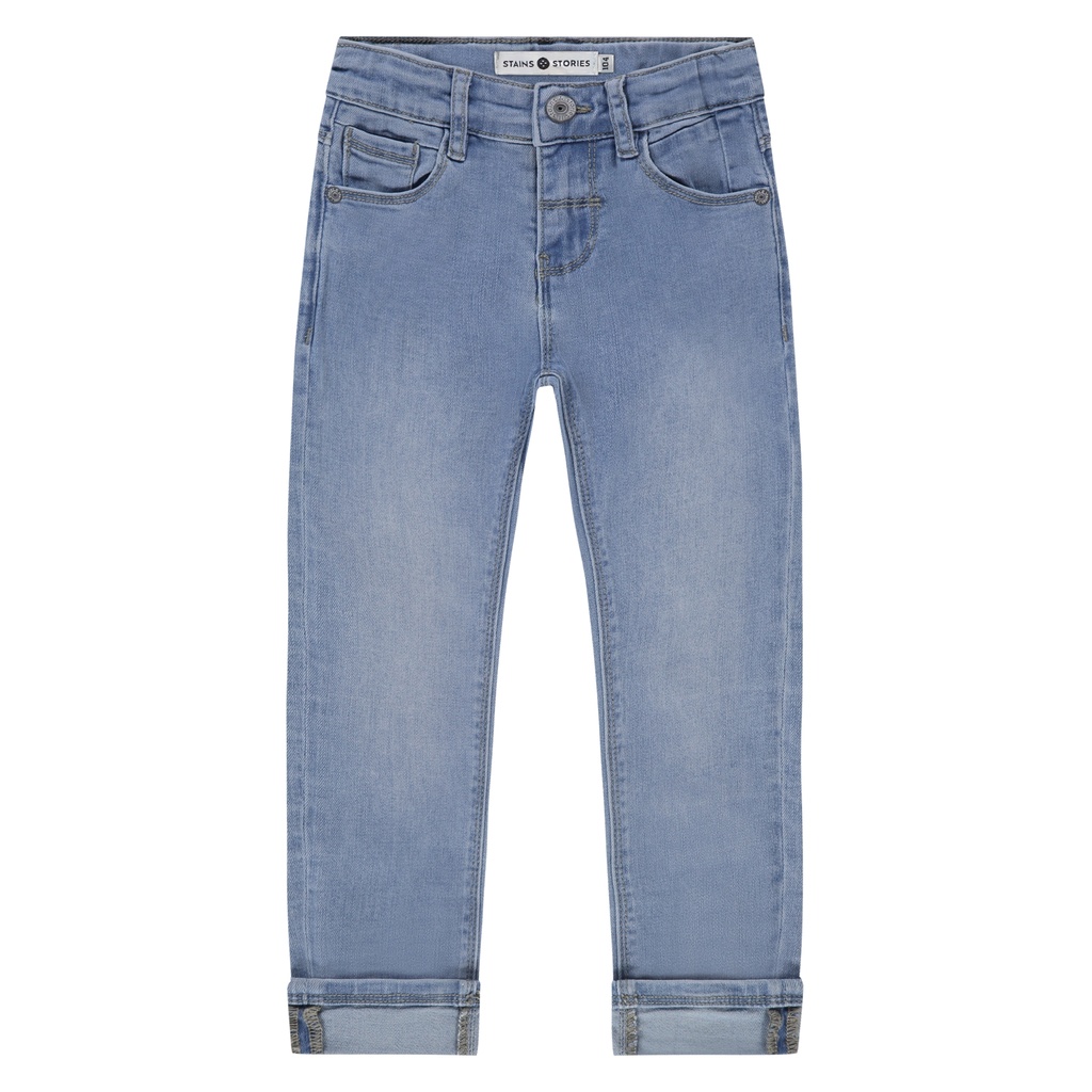Stains & Stories - boys denim pants - fresh blue denim - SSA25107203-SSA-00056