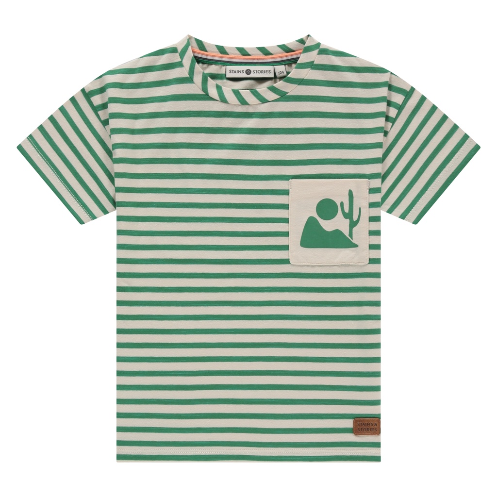 Stains & Stories - boys t-shirt short sleeve - grass - SSA25107615-SSA-00034
