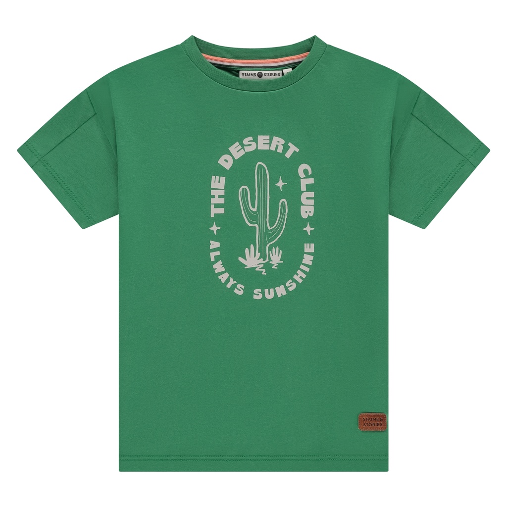 Stains & Stories - boys t-shirt short sleeve - grass - SSA25107617-SSA-00034