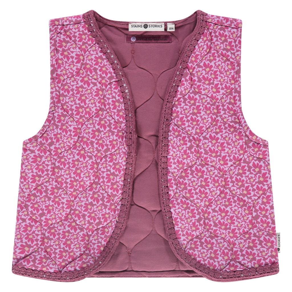 Stains & Stories - girls gilet - burgundy - SSA25108410-SSA-00053