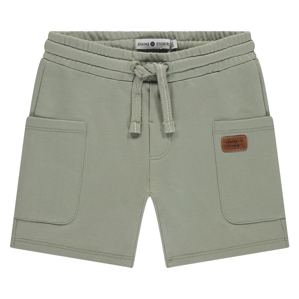Stains & Stories - boys sweat short - pistachio - SSA25207233-SSA-00060