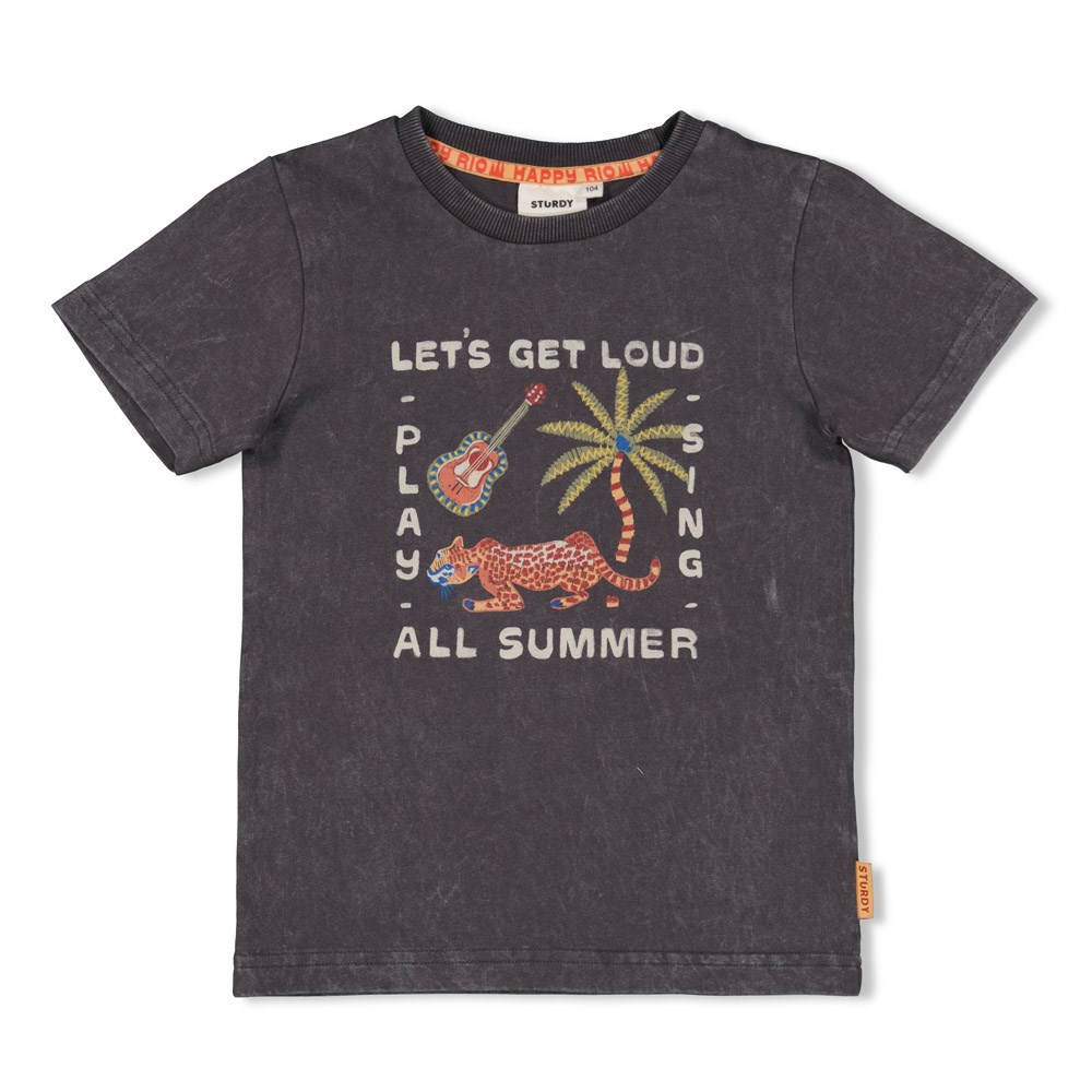 Sturdy - T-shirt - Happy Rio - Antraciet - 71700459