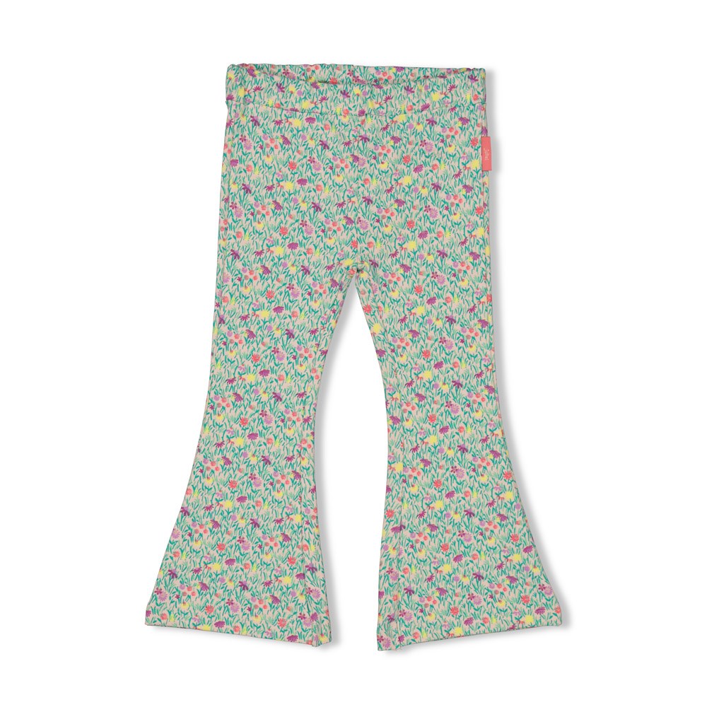 Jubel - Flared broek AOP - Picknick Perfect - Groen - 92200468